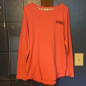 Bright pink VS Pink long sleeve crew neck
